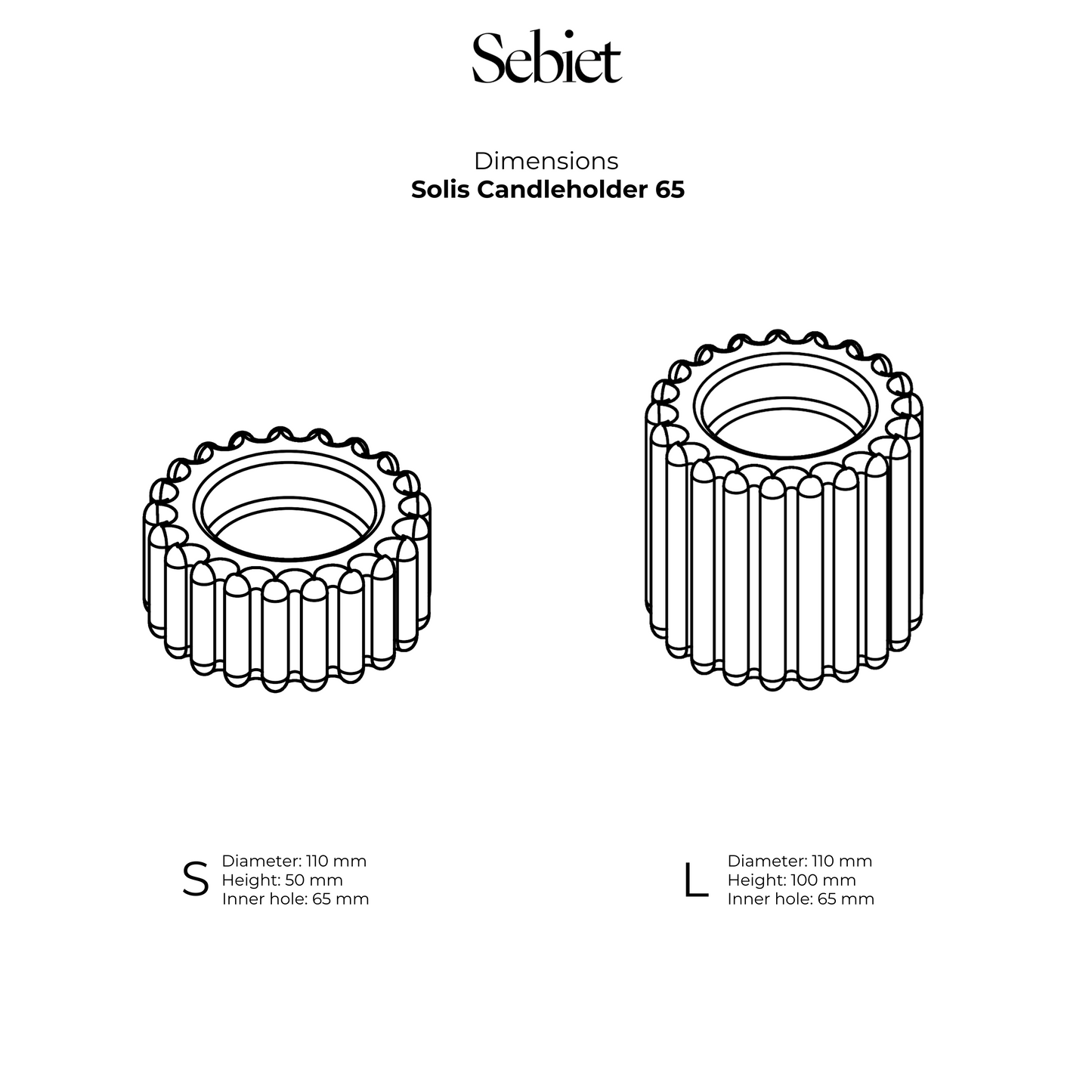 Solis Candleholder 65 S